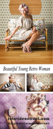 Stock Photo: Beautiful Young Retro Woman