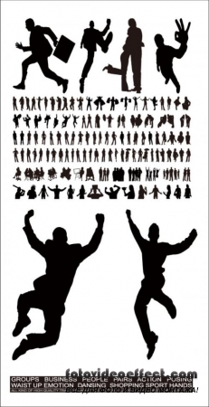 People silhouettes vector