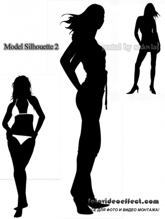 Stock illustration Model Silhouette 2