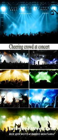 Stock Photo: Cheering crowd at concert 2