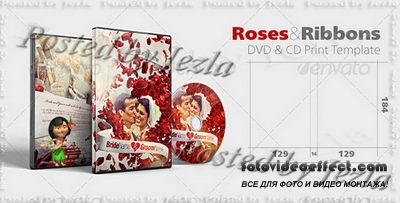 GraphicRiver - Roses & Ribbons DVD & CD Wedding Design