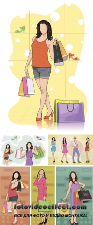  Stock: Lady shopping
