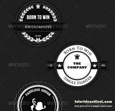 8 Modern Retro Vintage Badges