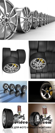  Stock Photo: Tires, automobile wheels