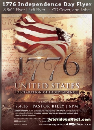 1776 Independence Day Flyer & CD Artwork Template