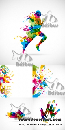 Logo from paint splashes /      