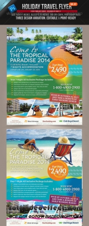 Holiday Travel Flyer Vol.02 - GraphicRiver. PSD