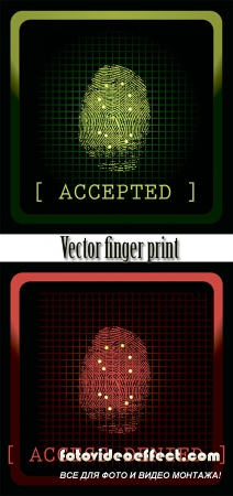 Stock: Vector finger print