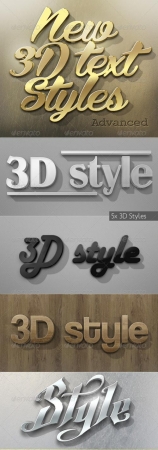 New 3D Text Styles Advanced  GraphicRiver