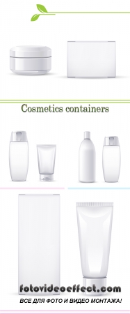 Stock Photo: Cosmetics containers