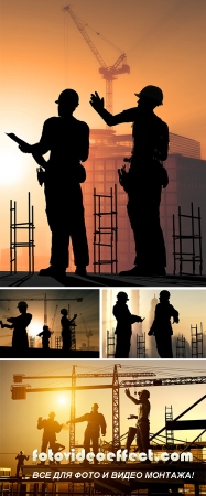 Stock Photo: Group of workers