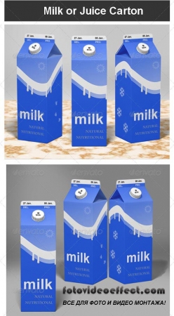 Milk or Juice Carton Mock-up  GraphicRiver