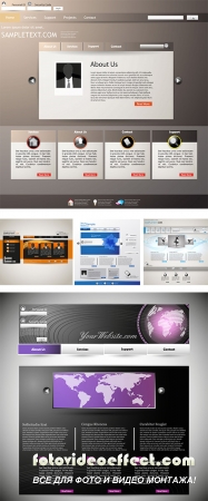 Stock: Web site design template, vector