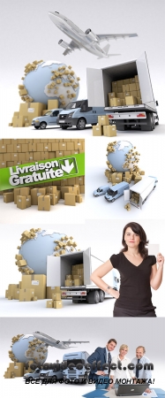 Stock Photo: Road transportation fleet