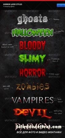 Horror Layer Styles - GraphicRiver