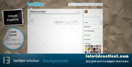 Sticker Twitter Background -  GraphicRiver