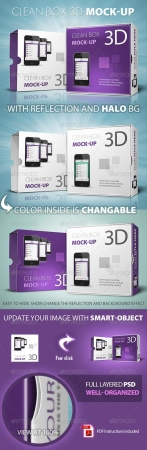 Clean Box 3D Mock-up - GraphicRiver