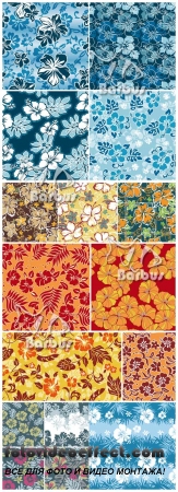 Seamless flower textures /    - 