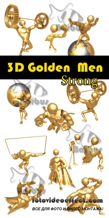 3D gold men - Strong /   3D - 