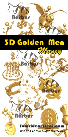 3D gold men - Money /   3D - 