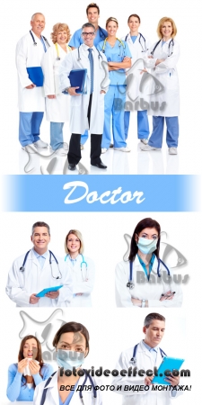 Doctors in white dressing gowns /     - photo stock