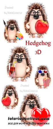 3D  / 3 D Hedgehog - Stock photo