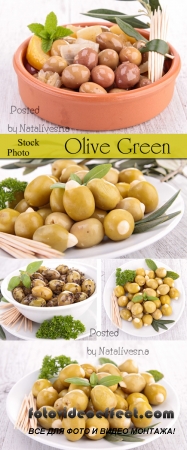   / Green olives - Stock photo