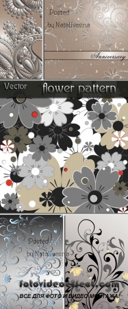     / Flower patterns  in Vector 