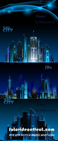     / Night city in Vector 