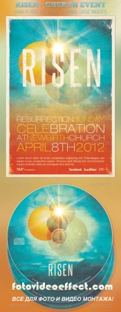Risen Church Event Flyer and CD Template - GraphicRiver