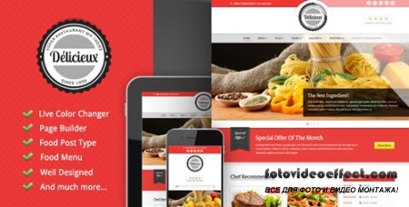 Delicieux v1.0.2 - Restaurant WordPress Theme