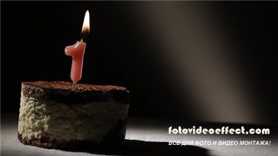 Candle One In Tiramisu Cake - Motion Graphic
