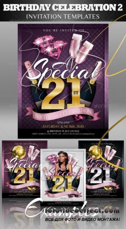 Birthday Invitation Templates 2 - Club Flyer Style