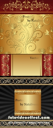  -     / Vector - Red - gold backgrounds