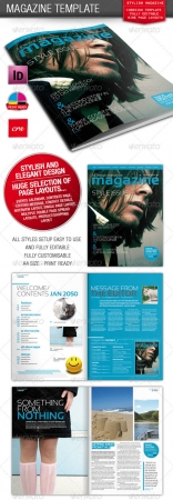 Stylish InDesign Magazine Template