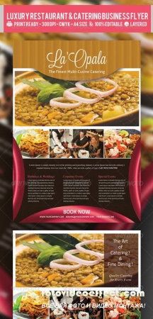 Luxury Restaurant & Catering Flyer PSD Template