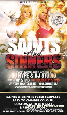 Saints & Sinners Flyer Template