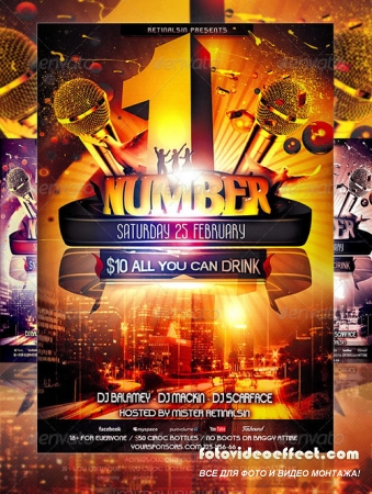 NumberOne Party Flyer Template