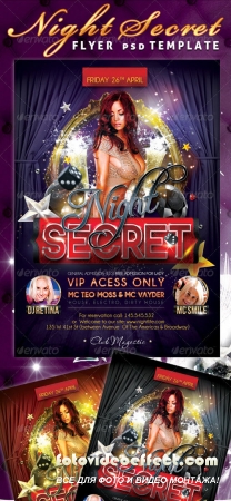 Night Secret Flyer PSD Template