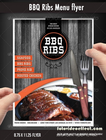 BBQ Restaurant Menu flyer