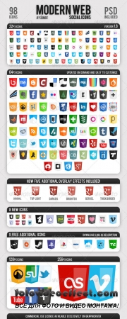 Modern Web Social Icons