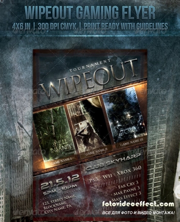Wipeout Gaming Flyer