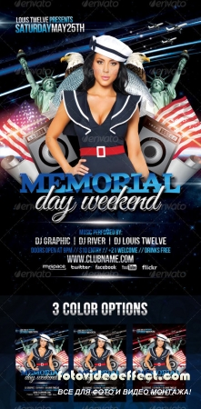 Memorial Day Weekend Flyer + Facebook Cover