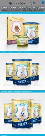 Baby Food Packaging Design Mockup