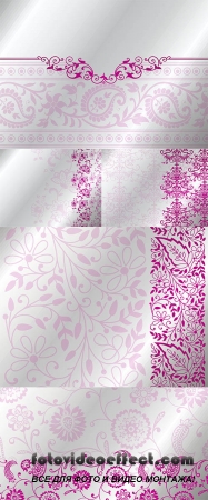 Stock: Wedding template design, paisley floral