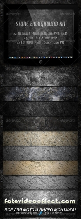 12 Tileable Stone Textures Background Kit