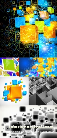 Stock: 3D box abstract decorative background