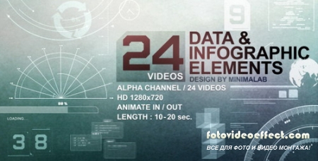 VideoHive:24 Videos Data & Infographic Elements (Motion Graphics) 