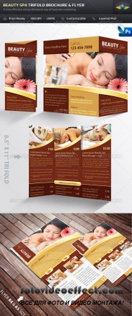 Beauty Spa Trifold Brochure & Flyer Pack