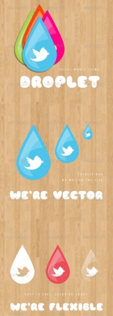 Droplet Social Media Icons